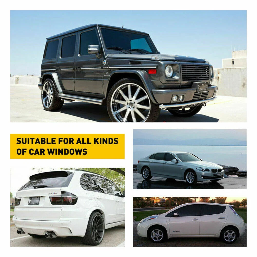 3/5/8m Black Car Window Foils Tinting Film - Solar UV Protector Window Sticker Films for Car, Auto, and Home Decorate