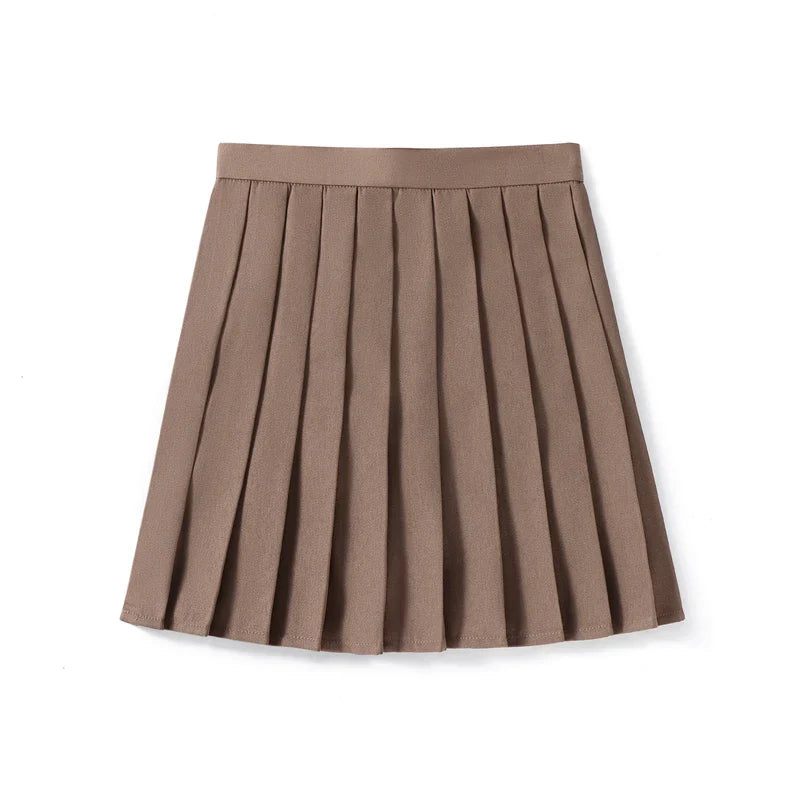 Women’s High Waist A-Line Skirt – Summer Harajuku Style Black Mini Pleated School Girl Uniform
