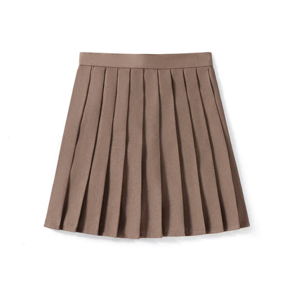 Women’s High Waist A-Line Skirt – Summer Harajuku Style Black Mini Pleated School Girl Uniform