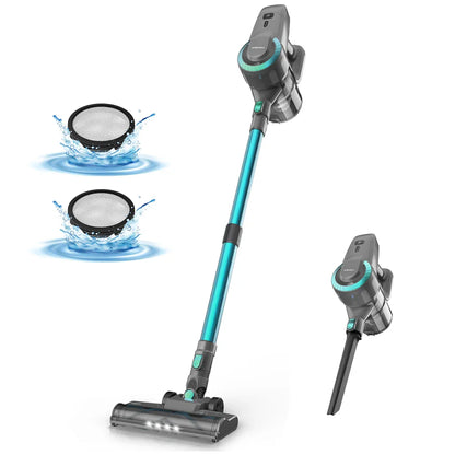 YISORA N300 Cordless Upright Vacuum Cleaner - 20Kpa Ultra Lightweight Stick Vacuum for Carpet, Hard Floor, Car, and Pet Hair
