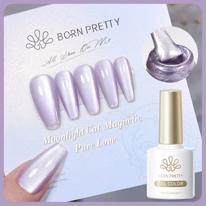 BORN PRETTY Cat Magnetic Gel Nail Polish 117 Colors 10ml Full Coverage Semi-Permanent Soak-Off Nail Varnish for Salon Manicure Glitter Cat Eye Nails
