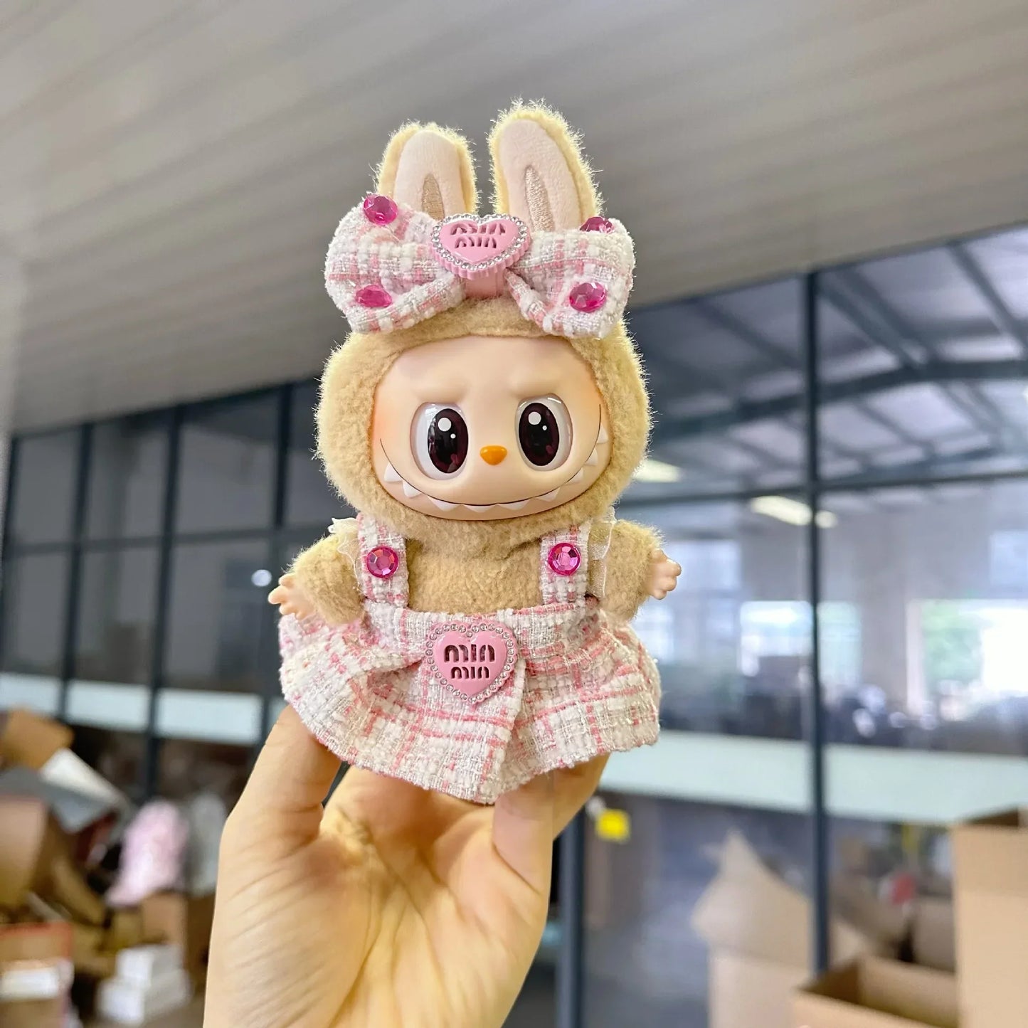 17cm Mini Plush Doll Clothes — Kpop EXO Labubu Idol Outfit Accessories Gift