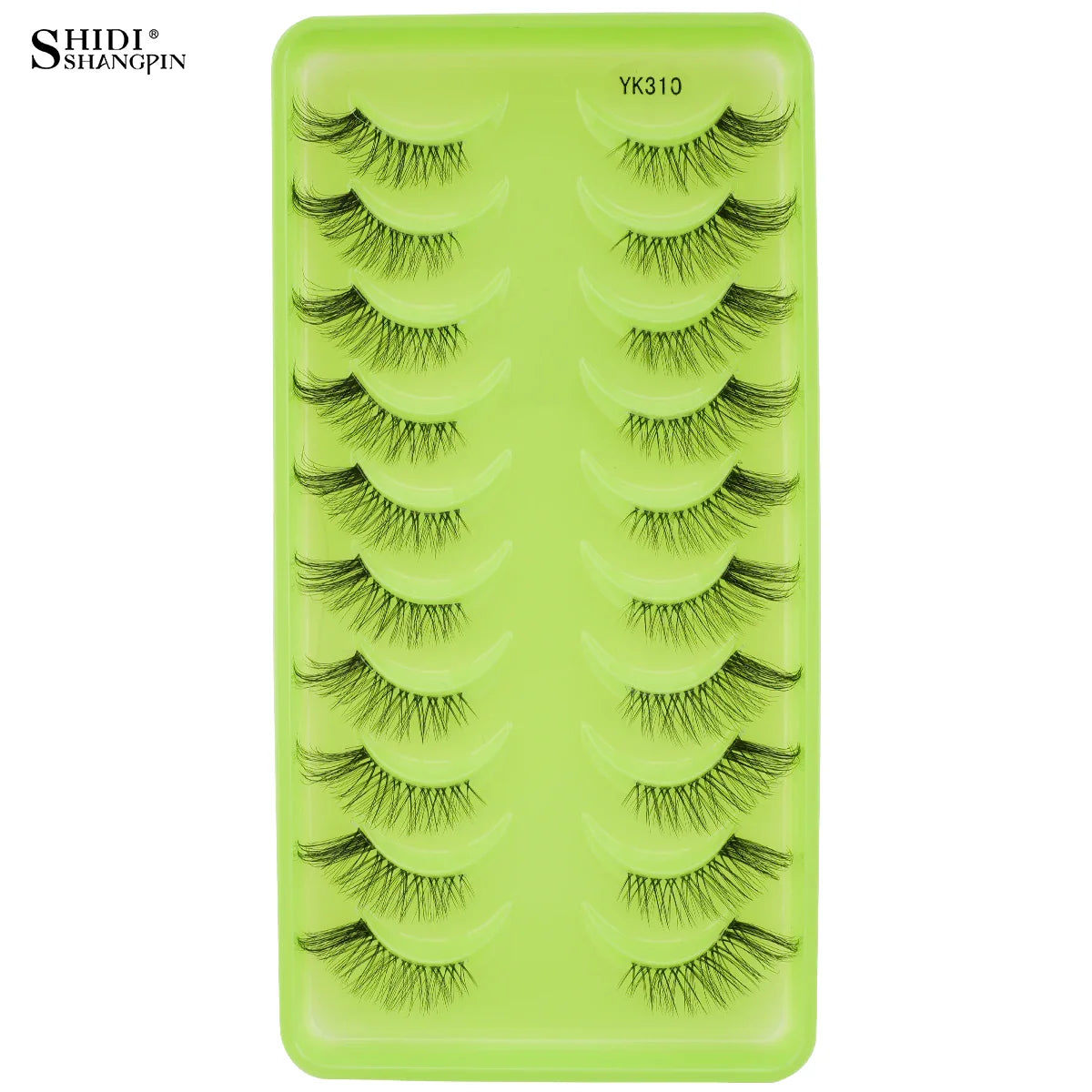 SHIDISHANGPIN 5/10 Pairs Cat Eye False Lashes – 3D Mink Half Lashes, Eyelash Extensions for Natural Makeup, Faux Cils Maquiagem