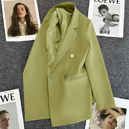 2023 Women's Elegant Single Button Blazer – Slim Fit Long Sleeve Office Jacket for Autumn & Winter