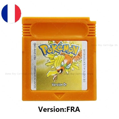 GBC Pokémon Game Cartridge Bundle – Red, Blue, Crystal, Gold, Silver, Yellow & Green, Multi-Language