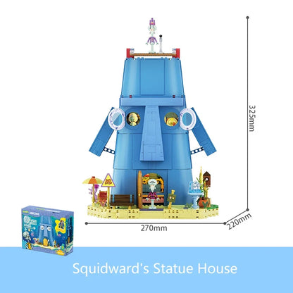 SpongeBob Krusty Krab Building Blocks - Creative Restaurant Scene Model Bricks Desktop Decor & Holiday Gift