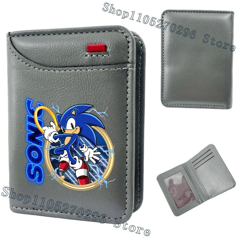 Sonic & Shadow Cartoon Wallet – Anime Multi-Card Vertical Holder, Portable Slim Card Pack, 2026 New Fashion Gift Wallet