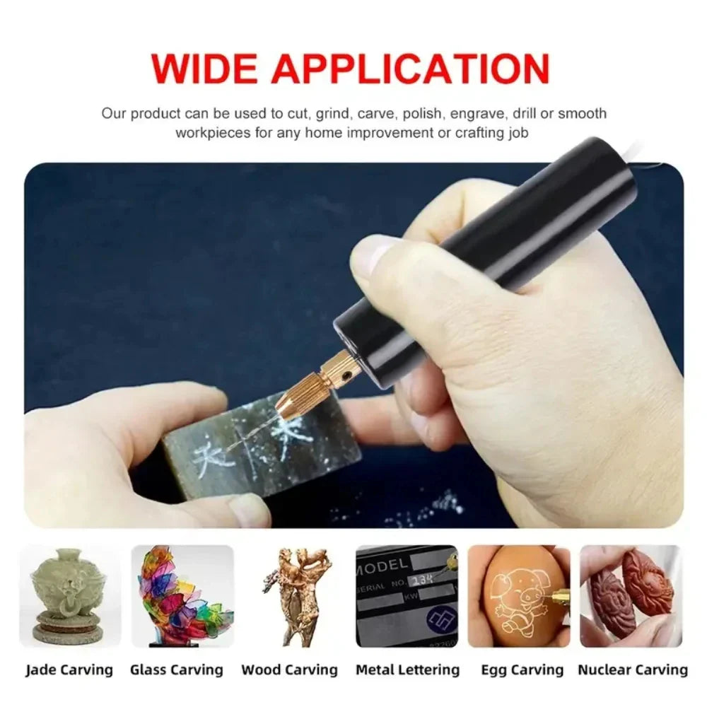 Mini Handheld USB Electric Drill – DIY Engraving Tool for Epoxy Resin, Jewelry Making & Wood Craft Precision Work