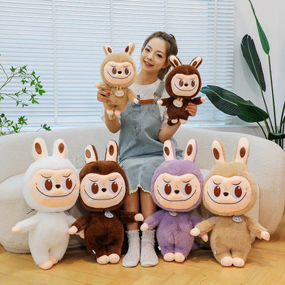60cm Labubu Cute Rabbit Ragdoll Plush Toy – Soft Mink Fur Cartoon Pillow for Kids Christmas Gift