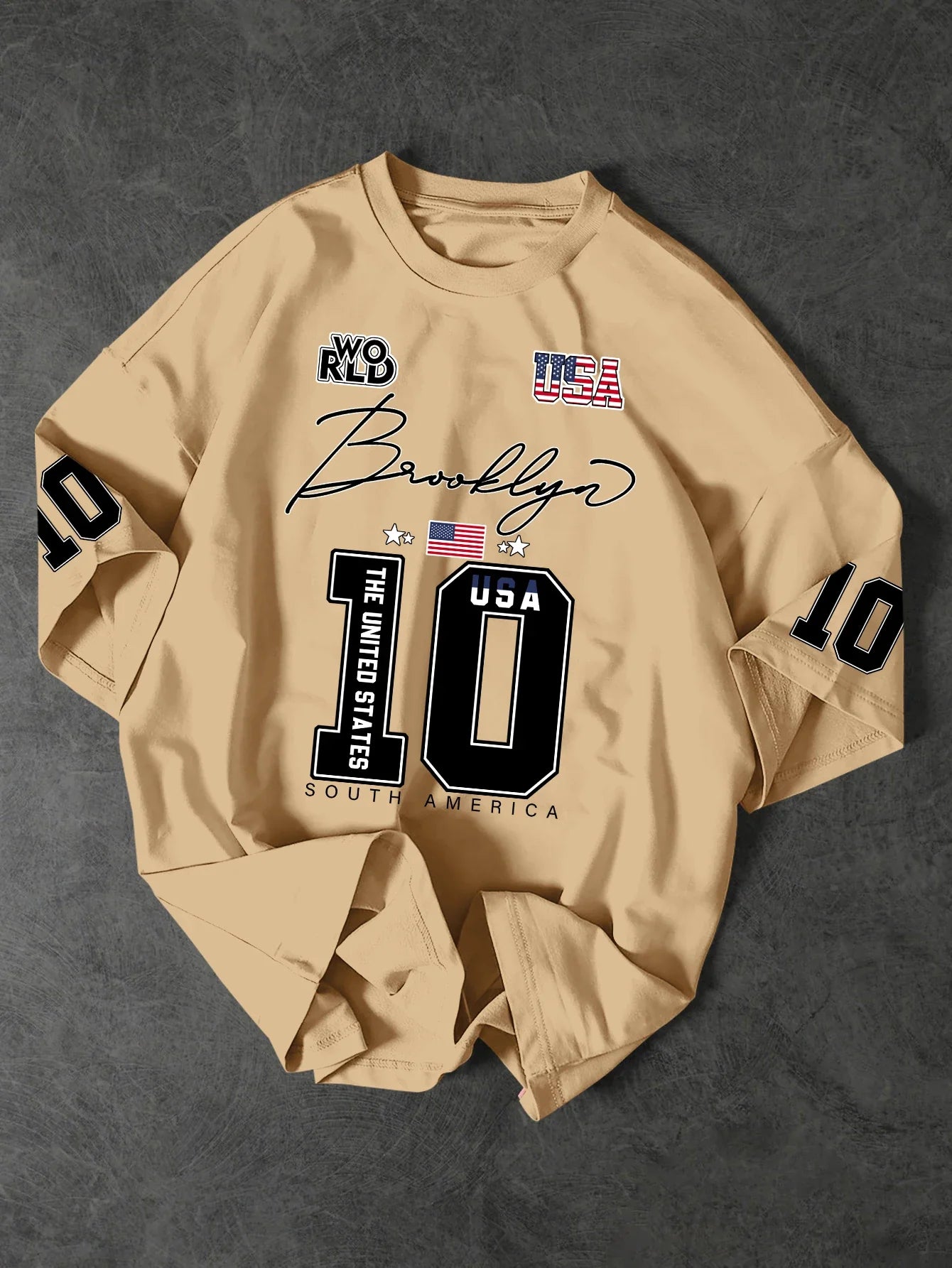 Brooklyn Style 10 Oversized T-Shirt - Men's Vintage Streetwear Jersey Tee