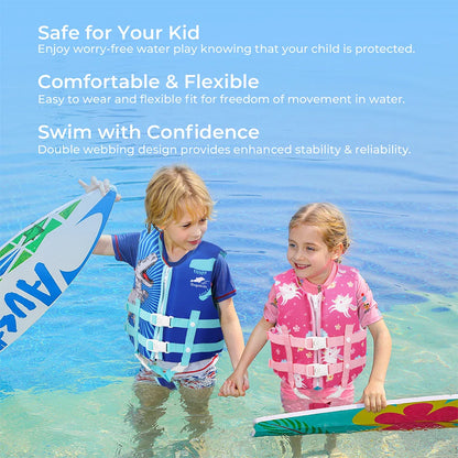 Gogokids Kids Life Jacket – Neoprene Float Vest for Toddlers, Swim Training & Buoyancy Swimwear