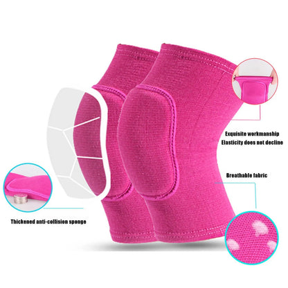 2PCS Sports Compression Knee Pads – Elastic Thickened Sponge Knee Brace for Workout & Dance