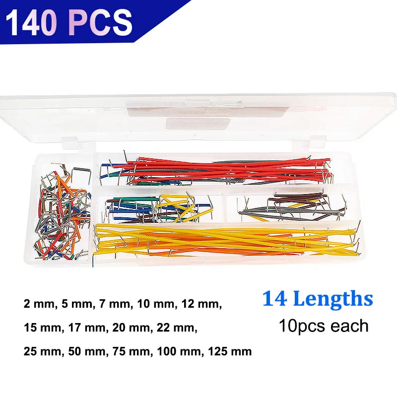 840/560/350PCS Breadboard Jumper Wire Kit – Assorted 14 Lengths for DIY Electronics & Circuit Prototyping