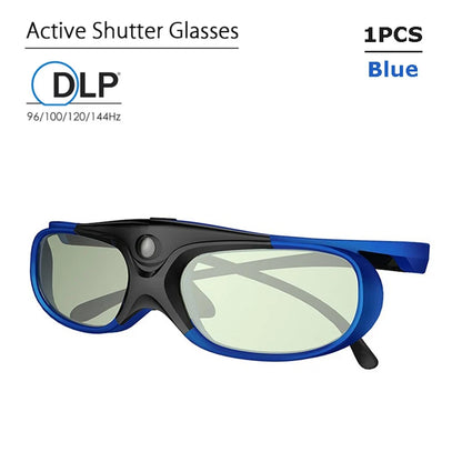 Universal DLP-Link 3D Glasses – USB Rechargeable Active Shutter Eyewear for Projectors | Compatible with Xgimi, Optoma, LG, Acer, BenQ & JMGO DLP-Link 3D Viewing Glasses
