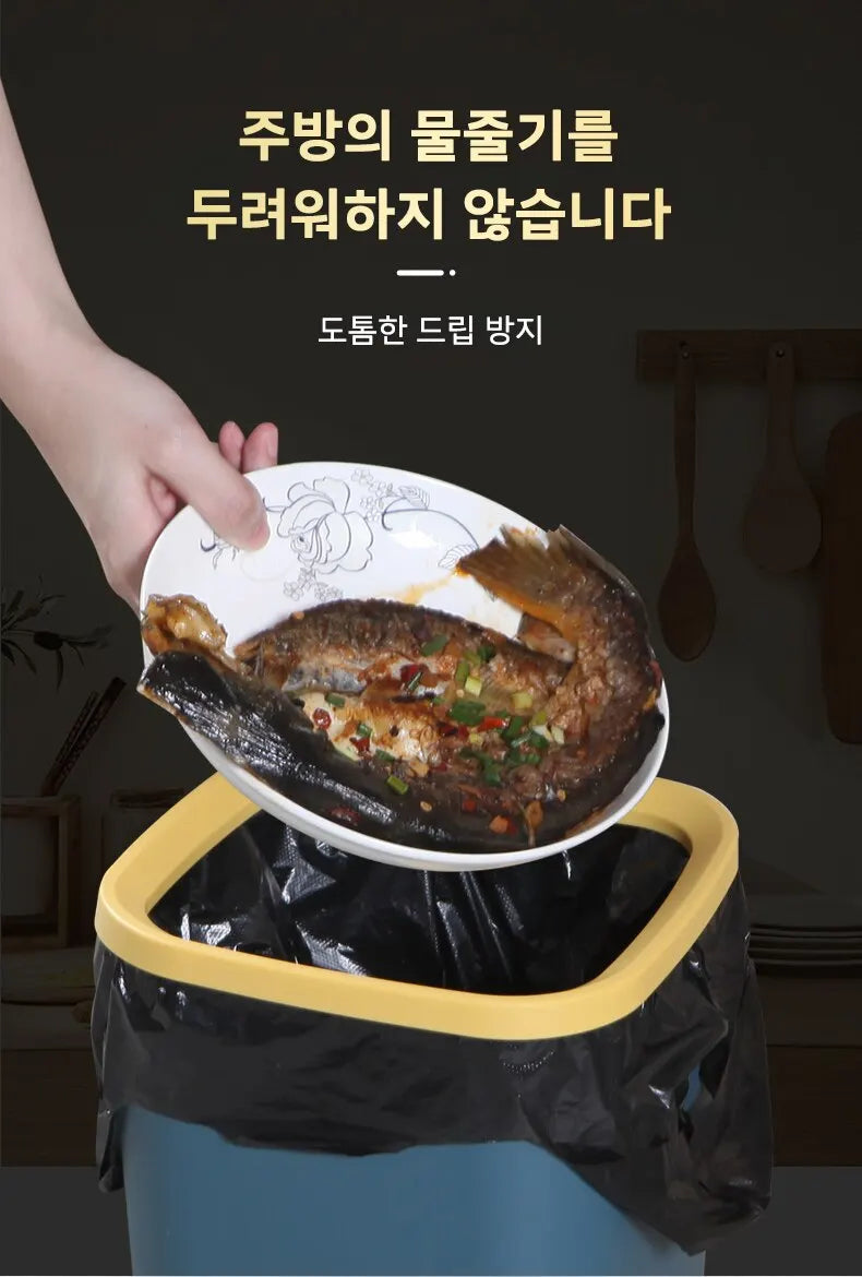 200PCS Thickened Garbage Bags – Portable Household Disposable Trash Bags for Kitchen Use