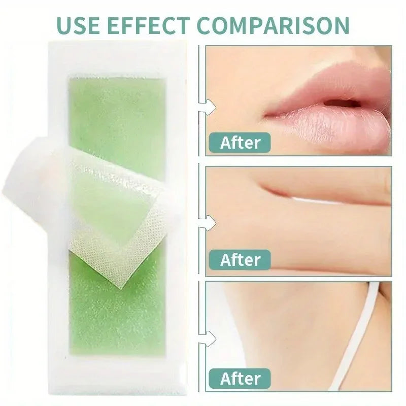 10-50PCS Depilatory Wax Strips – Cold Wax Paper for Hair Removal on Face, Neck, Arms & Legs, Beauty Tool