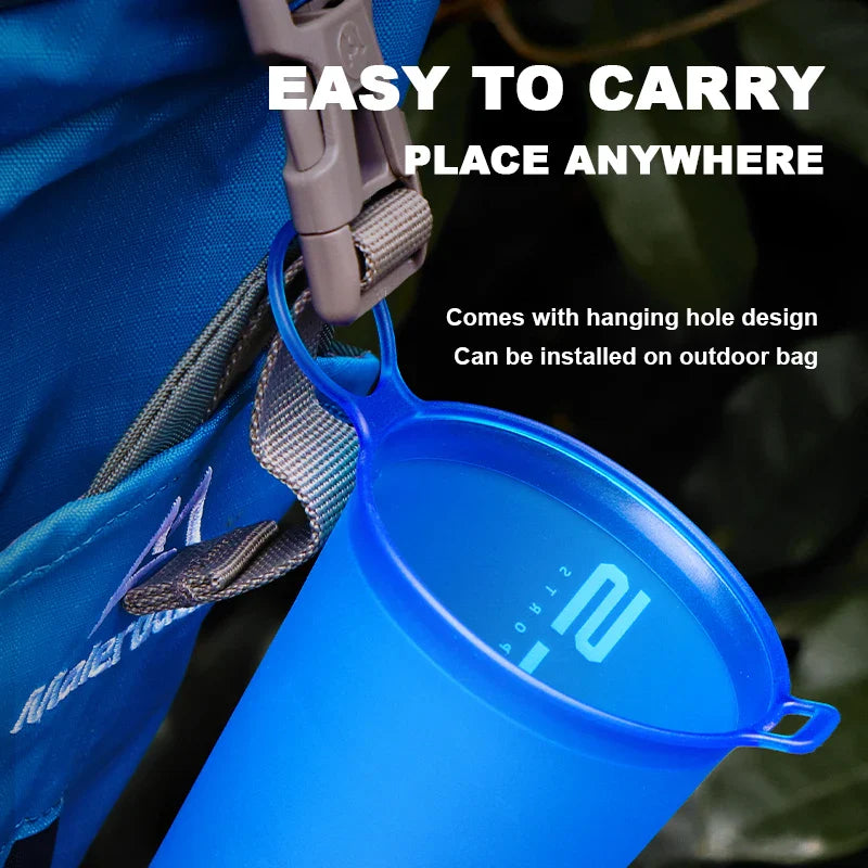 200ml Foldable Sports Water Cup — Lightweight, Portable Soft Cup for Marathon, Running & Cross-Country Activities