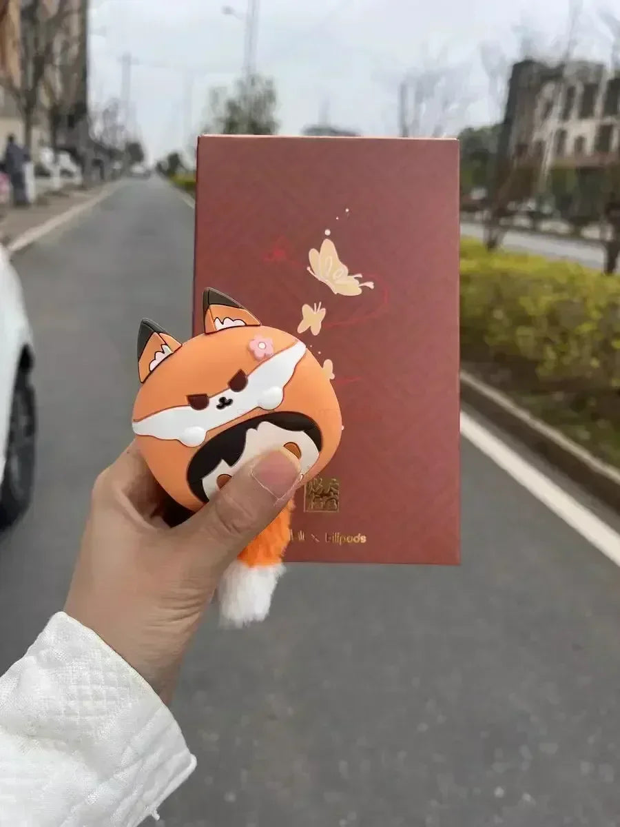 Hua Cheng Xie Lian Fox Rabbit Bluetooth Headset Case – Tian Guan Ci Fu Cosplay Earphone Case, Official Toy Gift