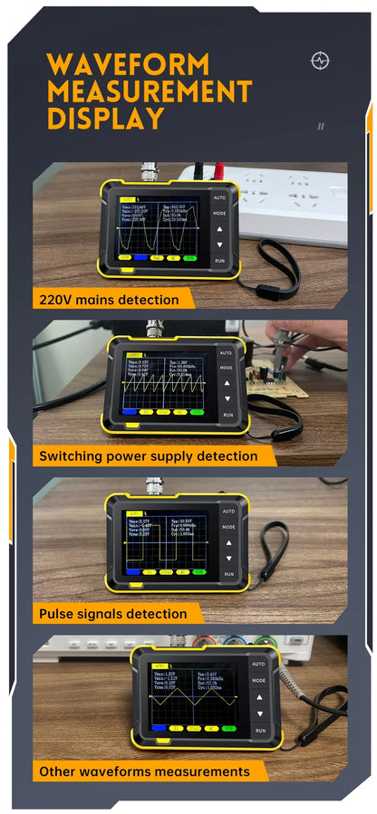 FNIRSI DSO510 DSO152 DSO153 Mini Handheld Digital Oscilloscope | 2-in-1, 48MS/s, 10MHz Bandwidth for Electronic Repair
