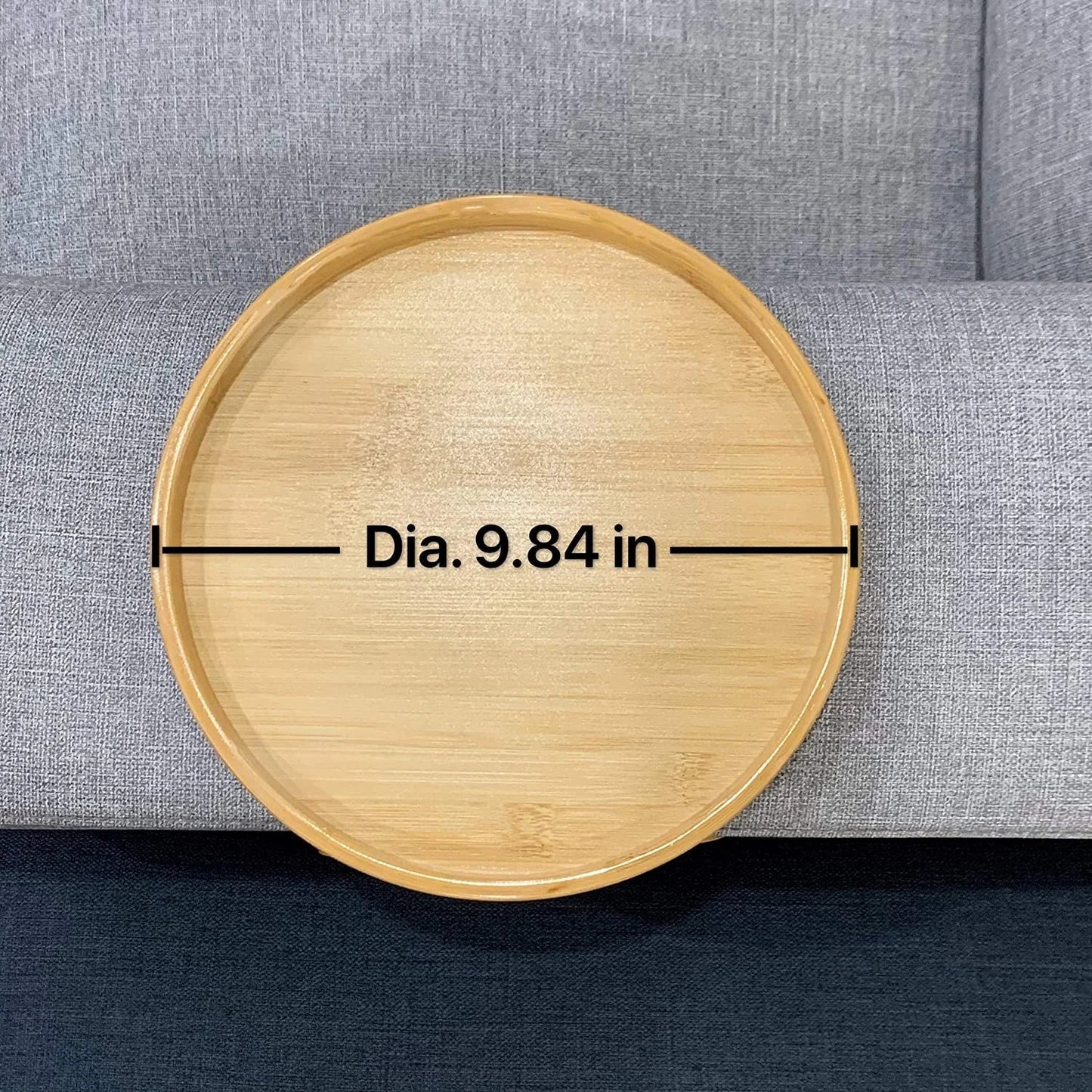 Natural Bamboo Sofa Armrest Clip-On Tray - Practical TV Snack Tray for Coffee, Remote Control, and Snacks