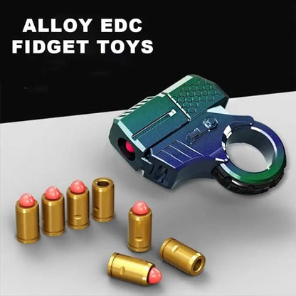 EDC Decompression Fingertip Launcher Ring – One-Click Eject Fidget Toy for Stress Relief & Sensory Play