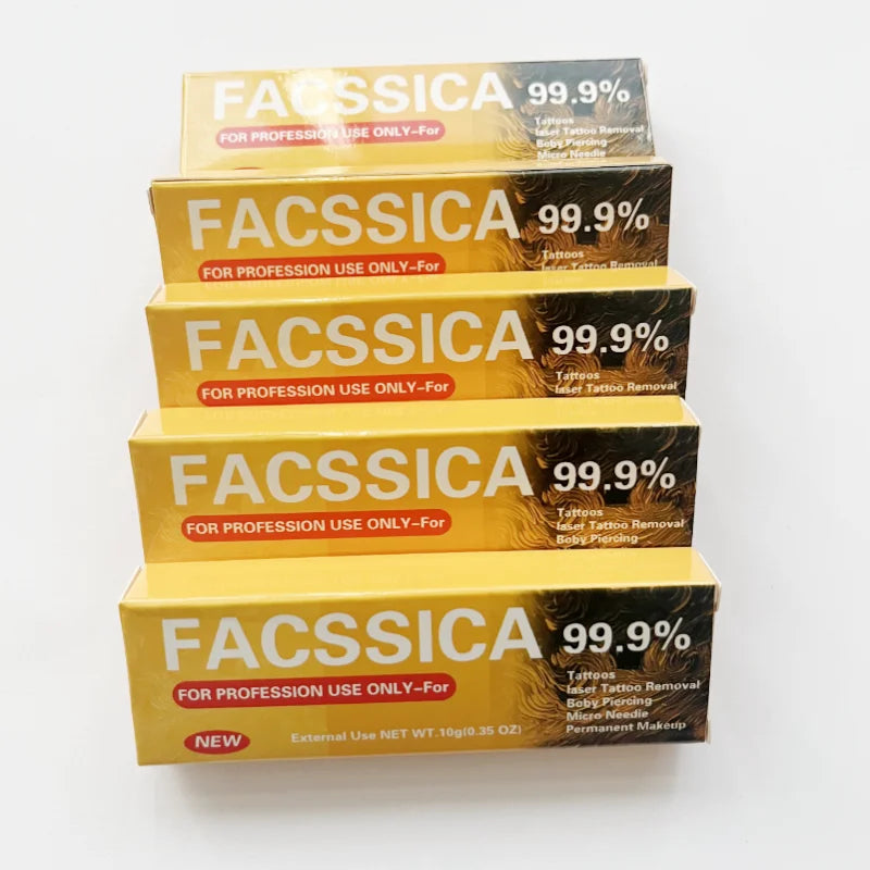 Newest 99.9% FACSSICA Tattoo Removal Cream – 10g for Permanent Makeup, Microblading, Eyebrow & Lip Care