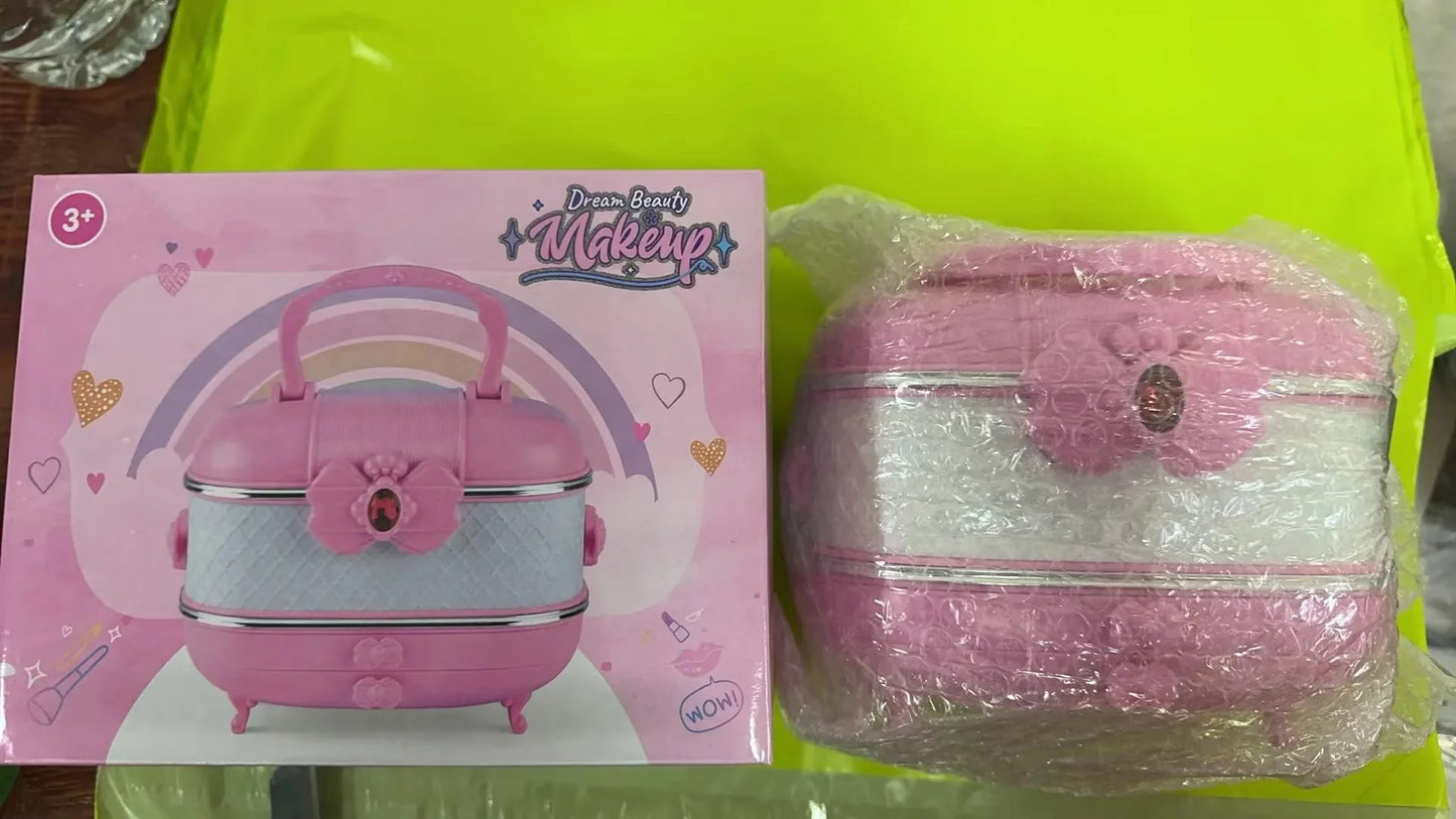 Princess Kids Makeup Kit for Girls – Washable Pretend Play Cosmetic Set with Mirror, Non-Toxic & Safe Birthday Gift M714