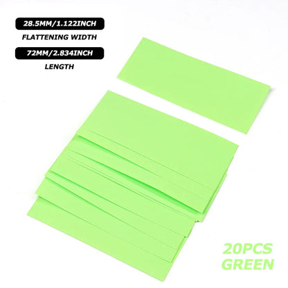 18650 PVC Heat Shrink Wrap Tubing – Pre-Cut Insulated Battery Sleeves (20/50/100pcs) Protective Shrink Film Cases