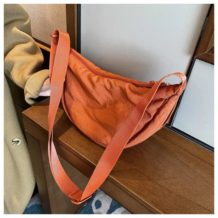 Casual Nylon Hobo Crossbody Bag for Women – Shoulder, Half Moon, Tote Travel Shopper & Purses