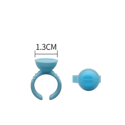 AILEISHI 100PCS Disposable Eyelash Glue Cup Rings – Lash Extension Pigment Holder Tattoo Makeup Tools