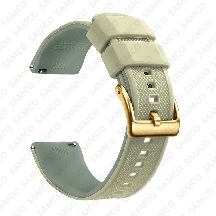 Premium Silicone Watch Band – Quick Release Rubber Strap, 18mm 20mm 22mm Replacement Watchband