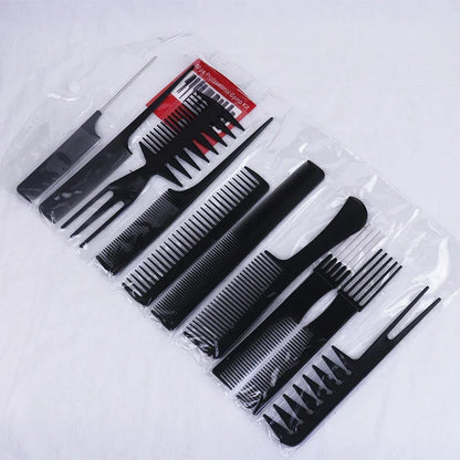 10-Piece Multifunctional Hair Comb Set – Anti-Static Hair Care & Styling Tools for Beauty and Salon