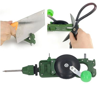 Manual Hand Crank Drill Cutter – Multifunctional Glass & Ceramic Hole Cutting and Scissors Sharpening Tool