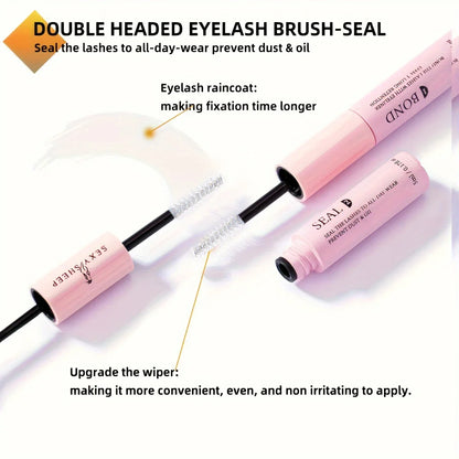 DIY Eyelash Extension Kit - 200pcs Individual Lashes Cluster D Curl, Mix Lash Clusters 8-16mm, Includes Lash Bond, Seal, and Lash Applicator