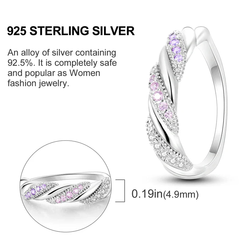 925 Sterling Silver Ring – Infinite Love Star & Moon Design for Women, Wedding Jewelry Gift