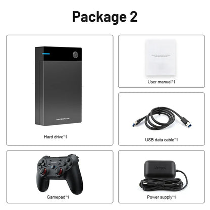 12TB Gaming HDD with 86,000+ Retro Games for PS3/PS2/PS/Wii/WiiU - Hyperspin, Launchbox, Retrobat, Playnite Support