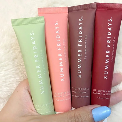 Summer Fridays Lip Balm – Moisturizing Vanilla Pink Sugar & Coffee Cake Scented Lip Gloss, Transparent Lip Oil Makeup