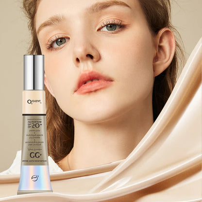Ocheal 30g CC Cream Foundation – Waterproof Concealer, SPF 50+ Moisturizing Sunscreen, Long-Lasting Brightening Makeup Primer