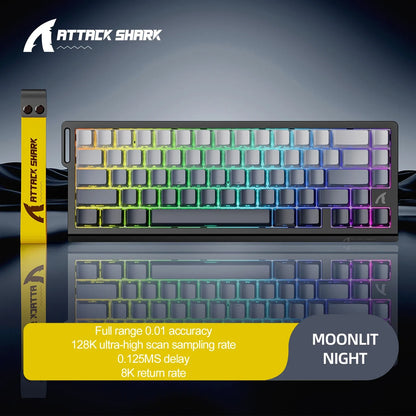 ATTACK SHARK X68HE Magnetic Gaming Keyboard - X68 Pro Rapid Trigger 8000Hz Mechanical Keyboard