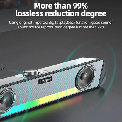 Lenovo TS33 Bluetooth 5.0 Speaker - Original Desk Subwoofer with AUX, Surround Sound for Home & Movies