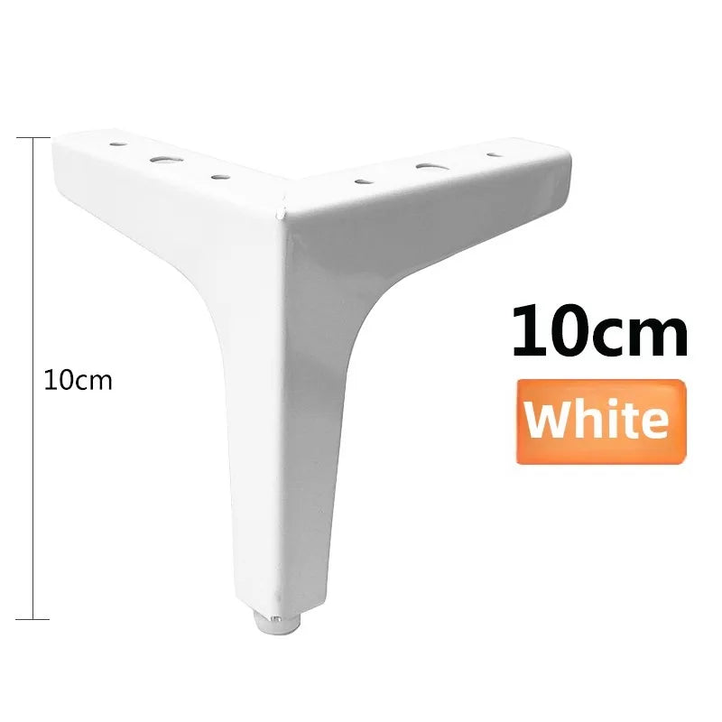 4Pcs Modern Metal Furniture Legs – Gold & Black Iron Sofa Feet for Table, Bed, Chair, Desk & Cabinet