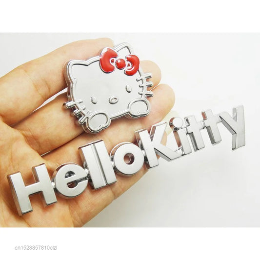 Sanrio 3D Hello Kitty Car Stickers – Kawaii Anime Auto & Motorcycle Scratch Cover Decor, Cute Gift Accessory