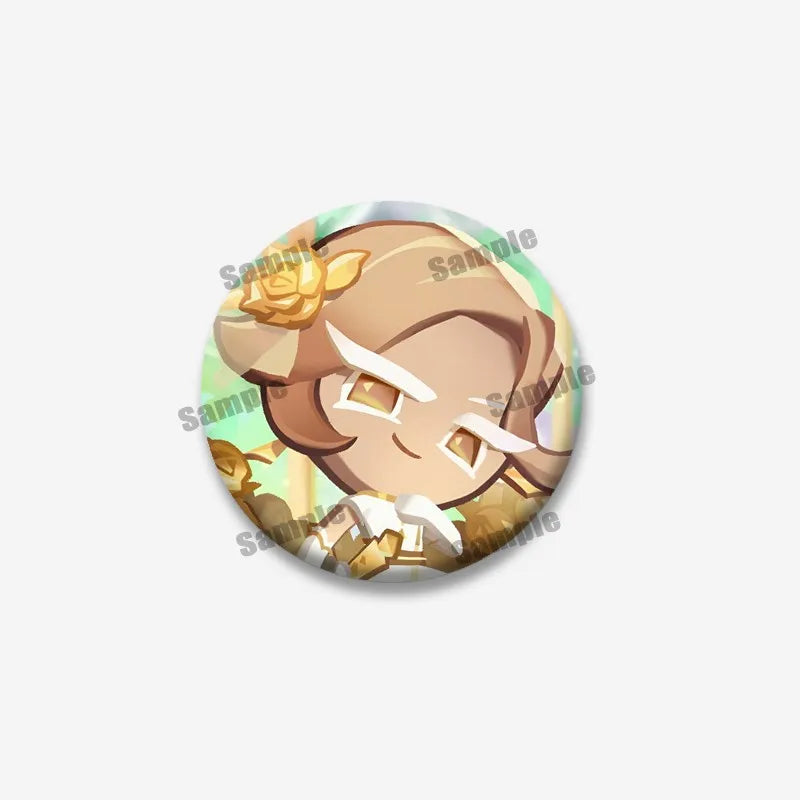 Cookie Run Kingdom Shadow & Milk Button Brooch – Cute Cartoon Enamel Pin for Bags, Clothing & DIY Accessories