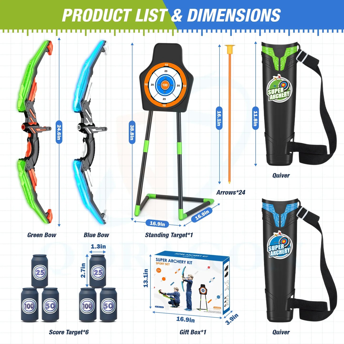 Kid's Archery Set: Recurve Bow Practice Kit for Outdoor Fun - Bow and Arrows Game for Children, Ideal Hunting and Shooting Toy - Boys' Gift