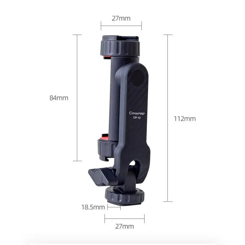 Vertical Shooting Phone & DSLR Monitor Mount Clamp – Tripod Holder for Smartphone Vlogging