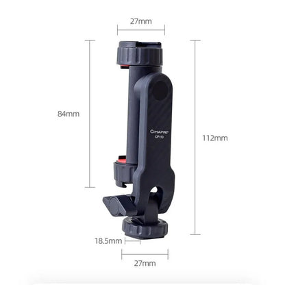 Vertical Shooting Phone & DSLR Monitor Mount Clamp – Tripod Holder for Smartphone Vlogging