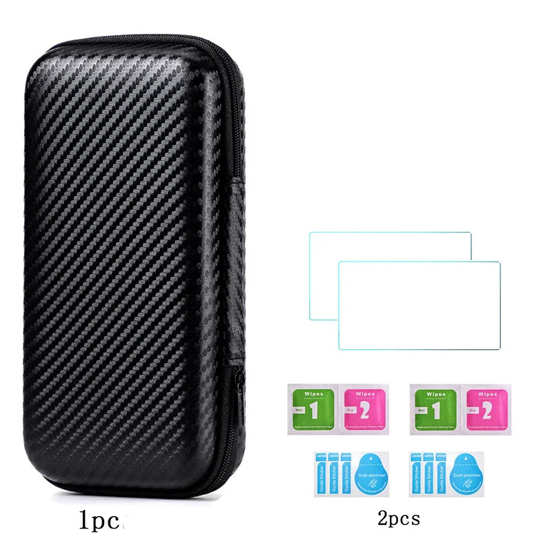 Trimui Smart Pro Hard Carrying Case with 9H Tempered Glass Screen Protector – Protective Bag for Handheld Game Console