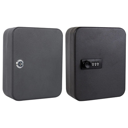 Wall-Mounted Key Cabinet with Lock & Code – 20 Key Organizer & Locking Key Holder Box