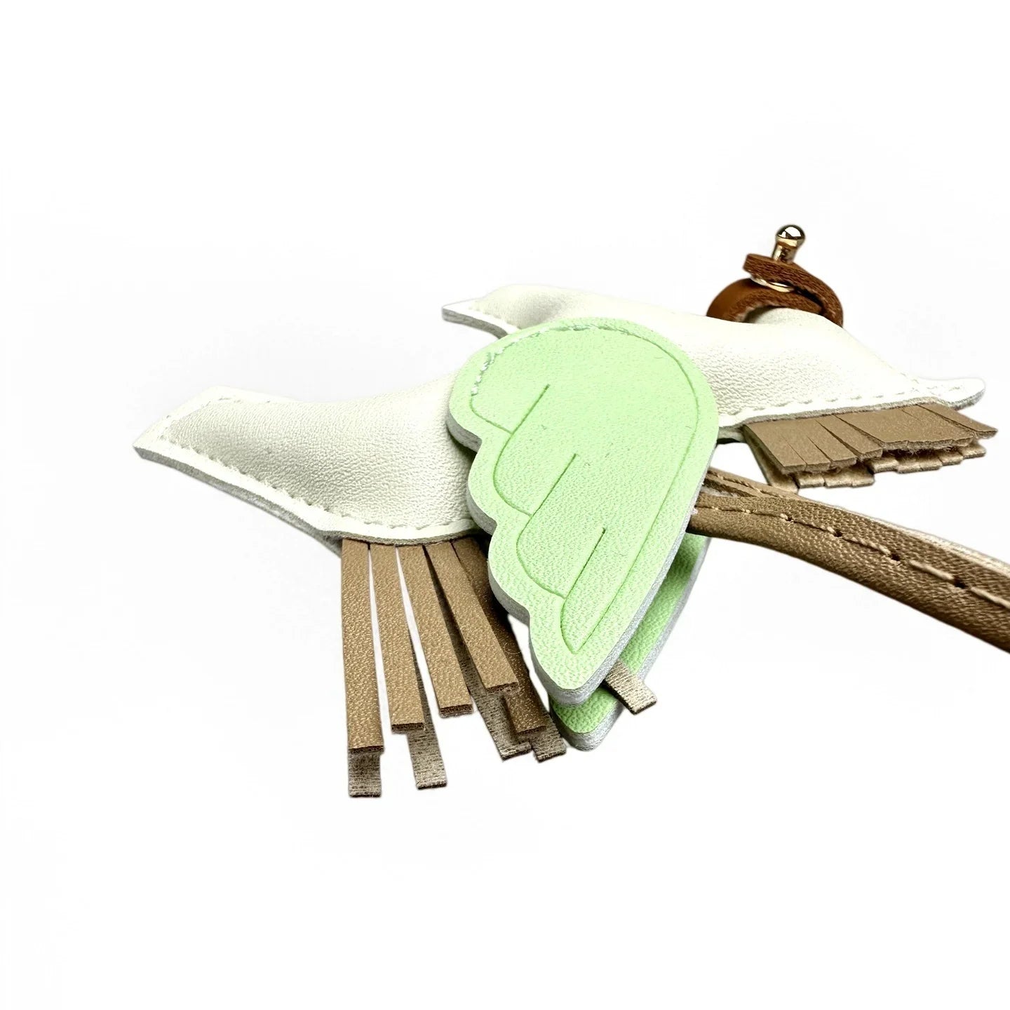 Winged Pony Keychain - Premium PU Leather Bag Charm with Detachable Strap