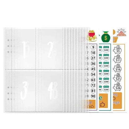 100 Envelope Challenge Binder – Savings Challenge Loose-Leaf Budget Binder with Cash Envelopes, Money Organizer System